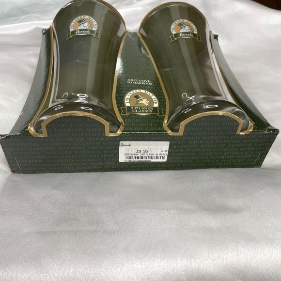 Two Harrords Green Man Pub Pint Glasses Beer - Picture 5 of 8